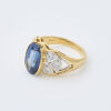 14ct Yellow Gold, 4.10ct Oval Ceylon Sapphire Ring - 2