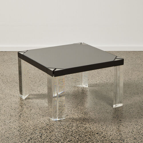 A Small German Lucite and Glass Coffee Table