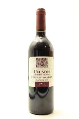 (1) 2010 Unison Vineyard Reserve Merlot, Gimblett Gravels