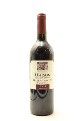 (1) 2010 Unison Vineyard Reserve Merlot, Gimblett Gravels