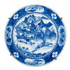 A Chinese 19th Century Blue-and-white Exported Plate with Chinese landscape pattern