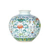 A Chinese Blue-and-white Famille Verte Vase