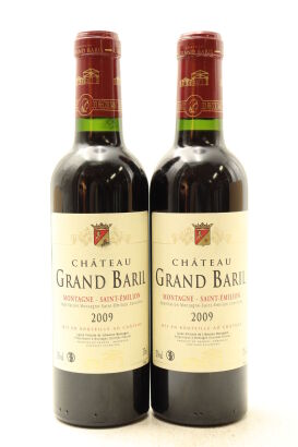 (2) 2009 Chateau Grand Baril Montagne-Saint-Emilion, France,375ml