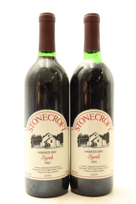 (2) 1991 Stonecroft Syrah, Gimblett Gravels (US)