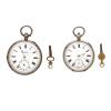A Victorian Silver Open Face 'Charles Ushers' Pocket Watch, Plus One Other