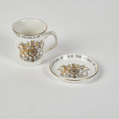 A Design Centre London Prince Of Wales Investiture Mug and Dish