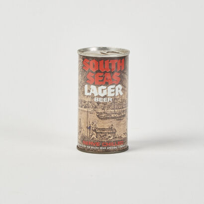 A 1970s South Seas Lager Steel Beer Can with Original Contents By The South Seas Brewing
