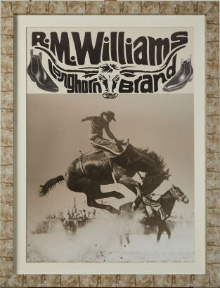 An R.M Williams Longhorn Brand Poster