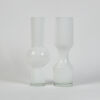 A Pair Of Mid-Century Danish White Glass Cased Vases