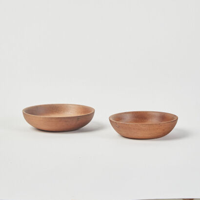 A Pair Of Turned New Zealand Totara Bowls