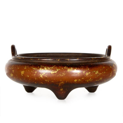 A Chinese Bronze Incense Stove with two ears