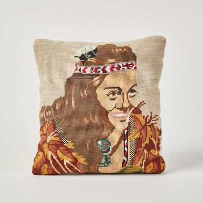 An Embroidered Wahine Pillow