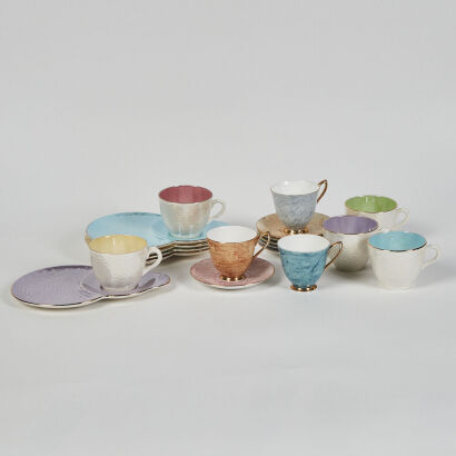 A Maling 10-Piece Tennis Tea Set