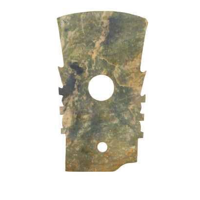 A Neolithic Style Jade Axe with two holes