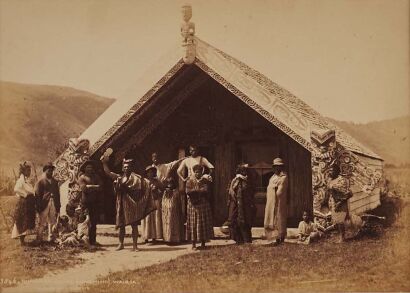 Burton Bros - Hinemihi Meeting House, Te Wairoa