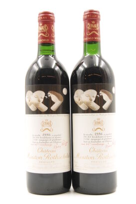 (2) 1986 Chateau Mouton Rothschild, Pauillac [RP100]