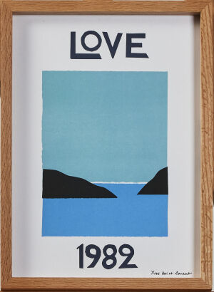 A Yves Saint Laurent Love 1982 Print