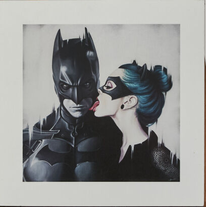 A Batman Meets Catwoman Artwork