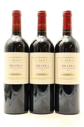 (3) 2019 Te Mata Estate Awatea Cabernets Merlot, Hawke's Bay