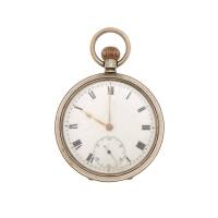 A Swiss Nickel Case Keyless Omega Open Face Pocket Watch