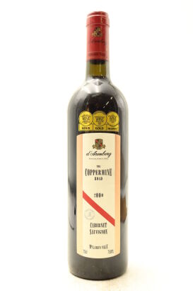 (1) 2000 d'Arenberg The Coppermine Road Cabernet Sauvignon, McLaren Vale