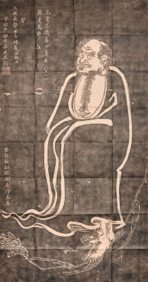 Chinese Stone Bodhidharma Rubbing