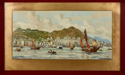 A Late 19th Century Water Color Landscape Painting (Gan Changling Signature)