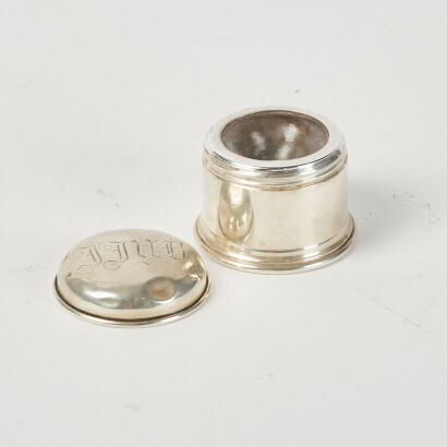 A Serling Silver Inkwell London