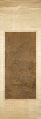 A Chinese Ink Water Painting on silk of Landscaping (Huang Gongwang)