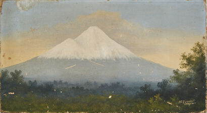 An Early Painting Of Taranaki By Mayclair