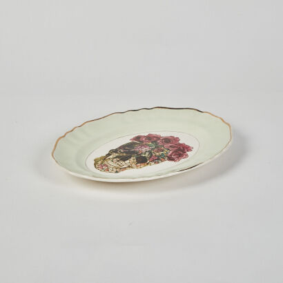 A Vintage J&G Meakin Platter with Skull Decoration