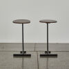 A Pair of Side Tables With Oval Tops