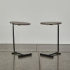 A Pair of Side Tables With Oval Tops - 2