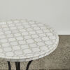 A Metal Base Indoor/Outdoor Table with Marble Top - 2