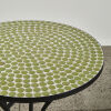 A Metal Base Indoor/Outdoor Table with Circular Tile Inlay - 2