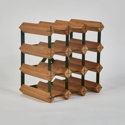 A Nine Bottle Wine Rack