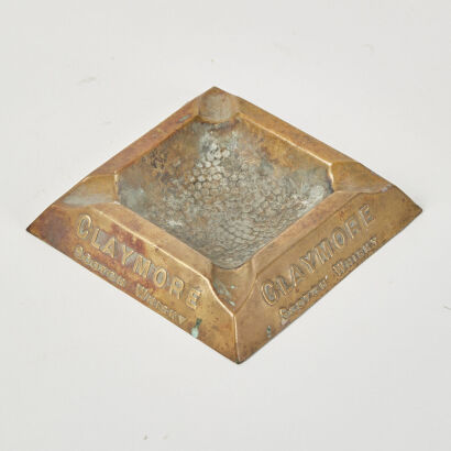 A 1920s Brass Claymore Scotch Whisky Ashtray