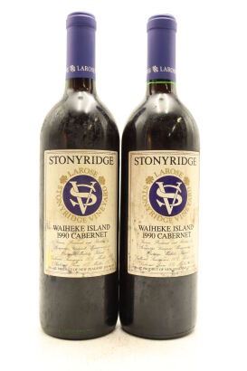 (2) 1990 Stonyridge Vineyard Larose, Waiheke Island