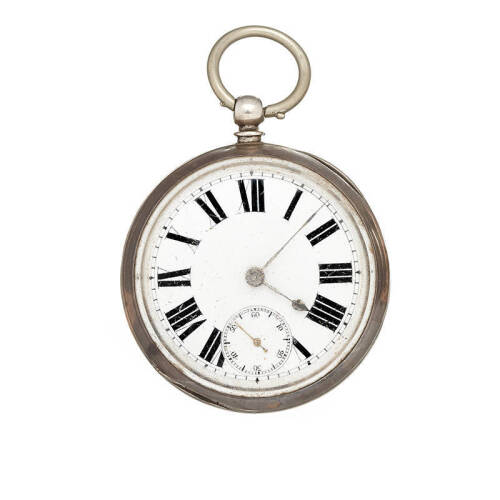 A Victorian Silver Open Face Pocket Watch, 1886