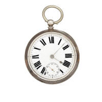 A Victorian Silver Open Face Pocket Watch, 1886
