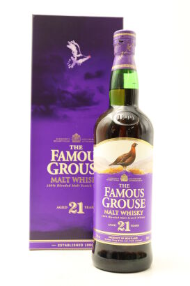 (1) Famous Grouse 21 Year Old Blended Scotch Whisky, 43% ABV