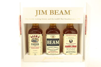 (1) Jim Beam Historic Bottles Collection Box Set, 3 Bottles Sold as One Lot
