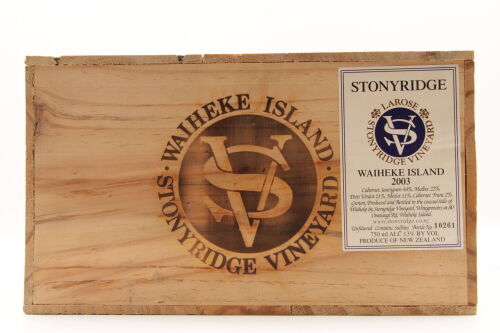 (12) 2003 Stonyridge Larose, Waiheke Island (OWC)