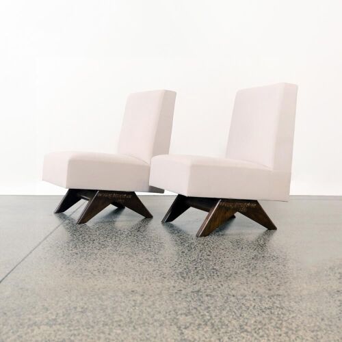 A Pair of Pierre Jeanneret PJ-SI-36-A Low Chairs