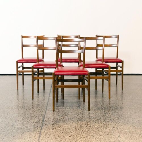A Set of Six Gio Ponti for Cassina Leggera Chairs