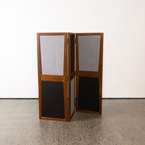 A Rare Pierre Jeanneret Three Panel Folding Screen