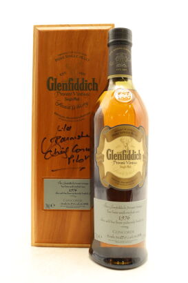 (1) Glenfiddich 1976 Concorde Private Vintage Cask Strength Single Malt Scotch Whisky Cask #2433, Bottled for Concorde & signed by the Chief Concorde Pilot