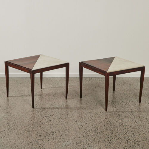 A Pair of Brazilian Modern Side Tables