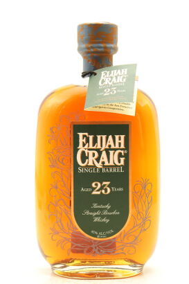 (1) Elijah Craig 23 Year Old Single Barrel Straight Bourbon Whiskey, 43% ABV, 750ml