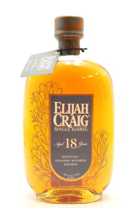 (1) Elijah Craig 18 Year Old Single Barrel Straight Bourbon Whiskey, 45% ABV, 750ml